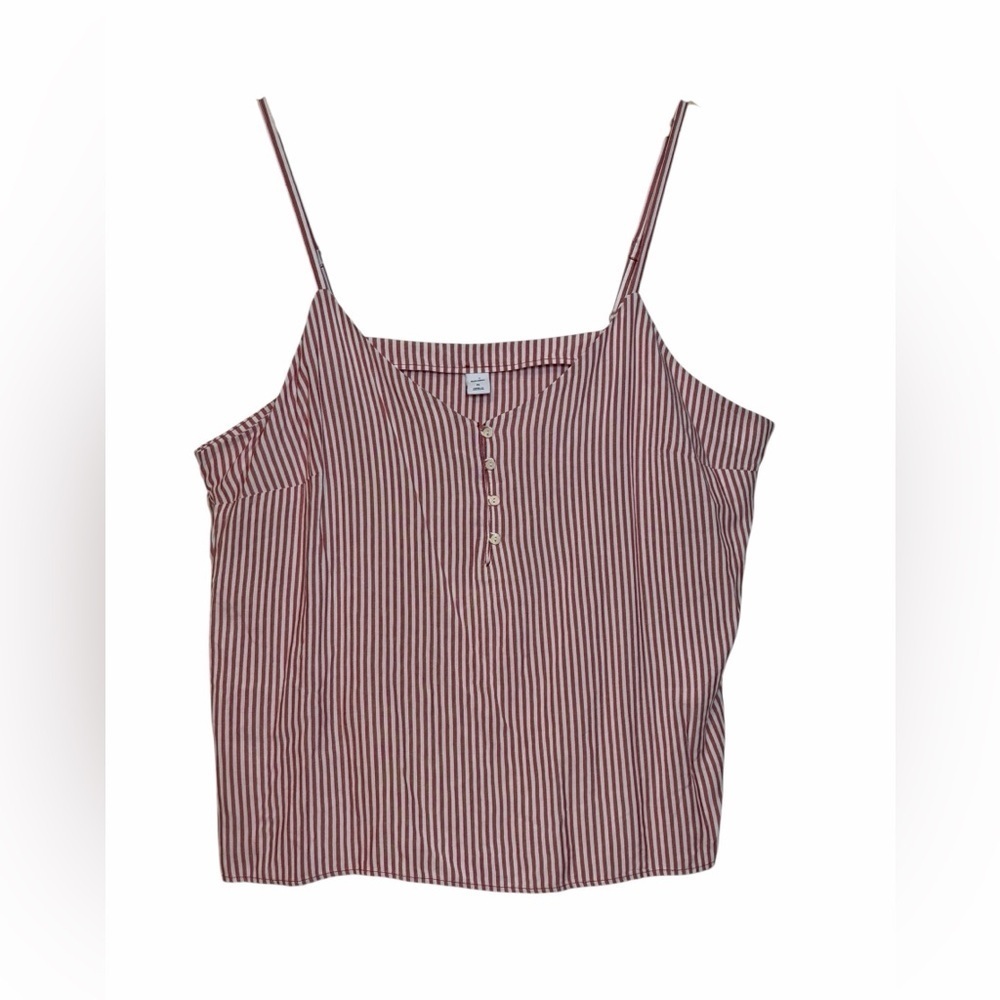 Old Navy Red and White Striped Camisole Women’s size XL adjustable straps